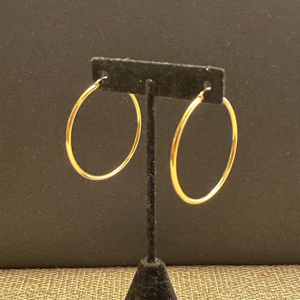 Elegant 14k Gold Hoop Earrings